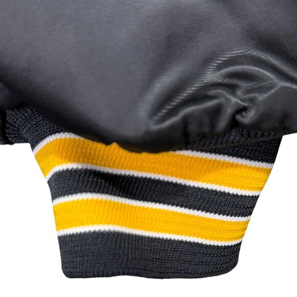 Vintage Chalk Line Pittsburgh Steelers Satin Bomber Jacket XL Made In USA 80's - Picture 9 of 11